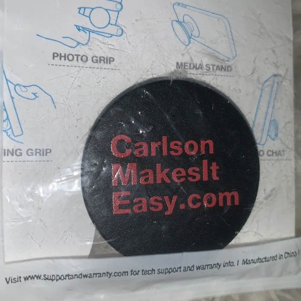 Carlson pop Socket for phone case / phone stand / black